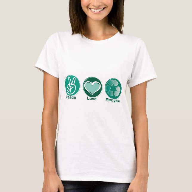 Camiseta Reciclar do amor da paz (Frente)