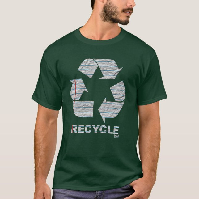 Camiseta Reciclar do caderno (Frente)