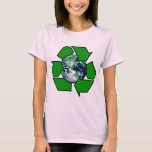 Camiseta Reciclar para o planeta Terra