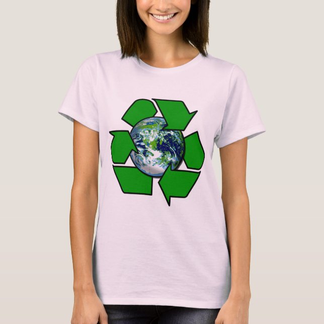 Camiseta Reciclar para o planeta Terra (Frente)