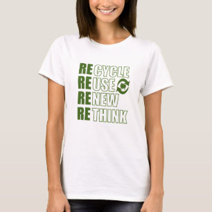 Camiseta Reciclar reduzir reutilização repensar
