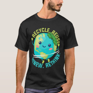 Camiseta Reciclar Reuse Renove ReThink Earth Day Boy Todler
