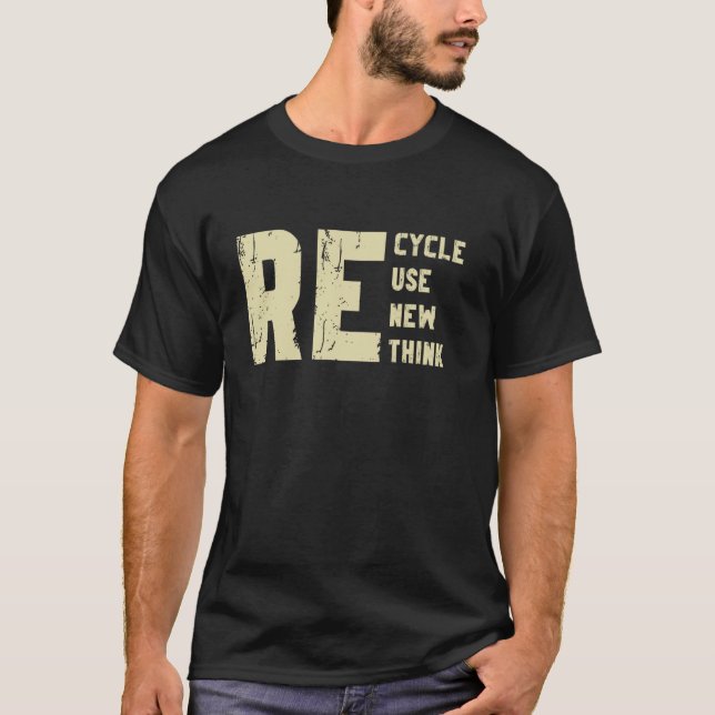 Camiseta Recicle Reutilize Renove Repense Dia da Terra Ambi (Frente)