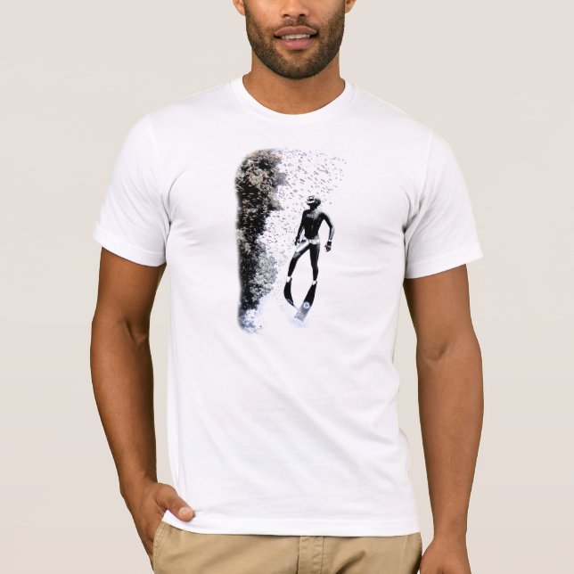 Camiseta Recife de Freediver - cabido. Orgânico (homens) (Frente)