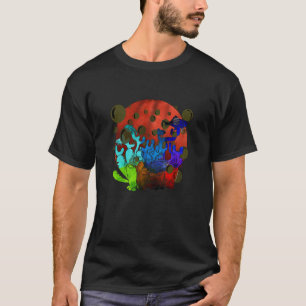 Camiseta Recifes de Coral Ambiente Espumante Oceano Natural