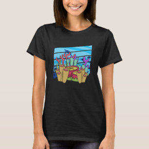 Camiseta Recifes de Coral Natureza dos Animais do Oceano