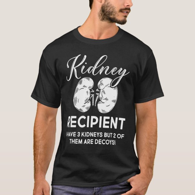 Camiseta Recipiente De Rim Eu Tenho Três Dois São De Desboy (Frente)
