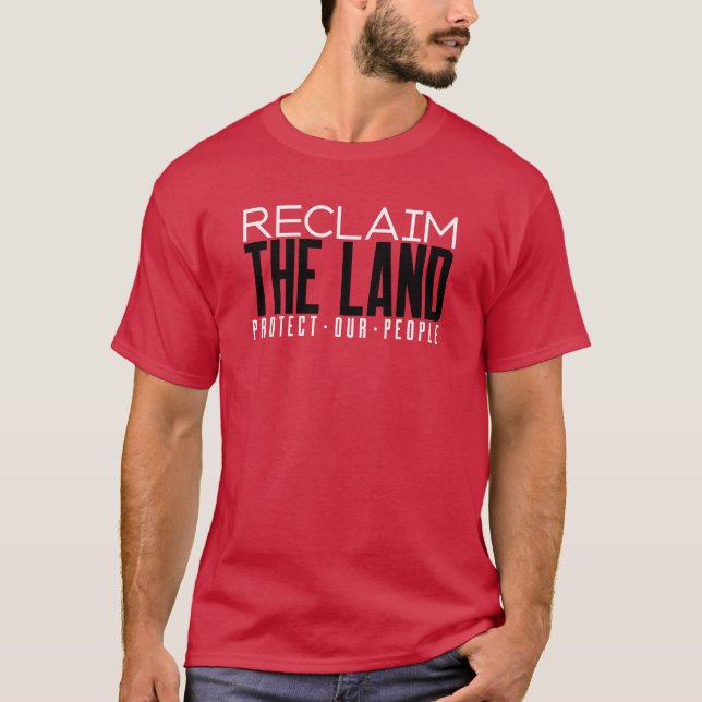 Camiseta Reclaim A Terra Protege Os Nossos Direitos Pessoas (Frente)