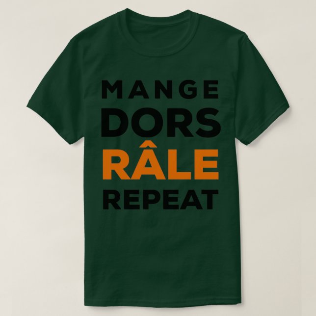 Camiseta Reclamação do sono FRANCÊS (Frente do Design)