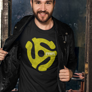 Camiseta Recoletor de registro de vinilo do eixo de 45 RPM