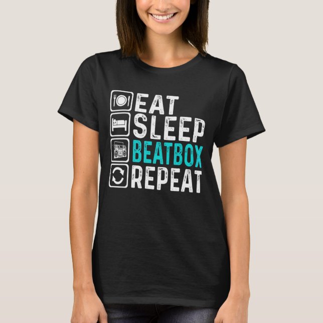 Camiseta Recolher Beatbox Repetidamente Beatboxer (Frente)