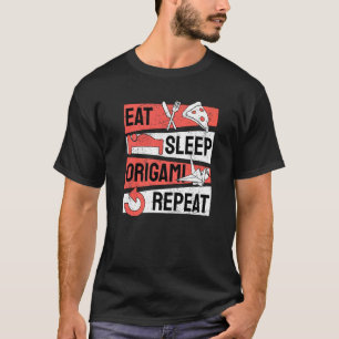 Camiseta Recolher Origami Repetir a dobradura de papel