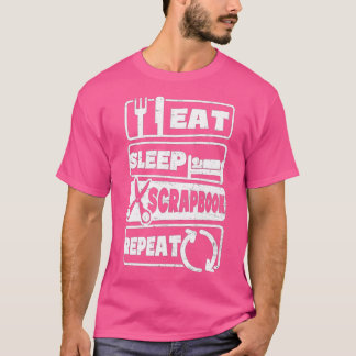 Camiseta Recolher Repetição de Design de Reinicialização