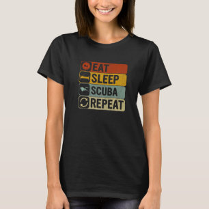 Camiseta Recolher Repetição de Sono Retro 60s 70s Divisória