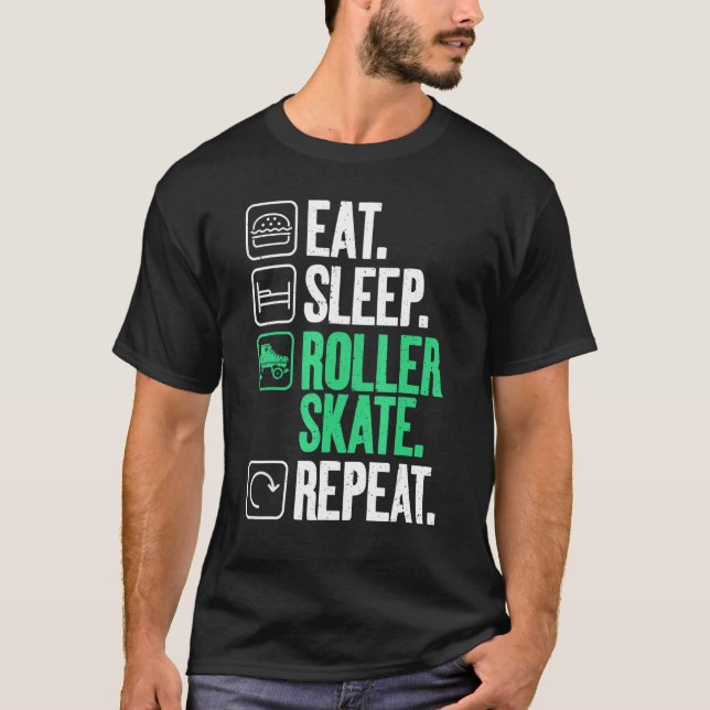 Camiseta Recoloque o cilindro de latência Repetição do Skat (Frente)