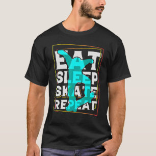 Camiseta Recoloque o Skate de latência Repetir o Skate de s