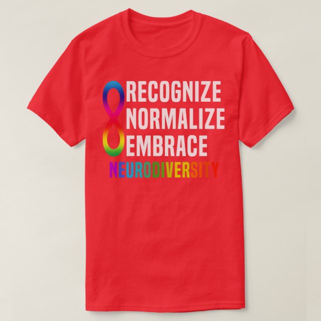 Camiseta Reconhecer normalizar abraçar a diversidade (Frente do Design)