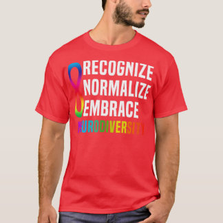 Camiseta Reconhecer normalizar abraçar a diversidade