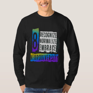 Camiseta Reconhecer Normalizar Adotar Autismo De Neurodiver