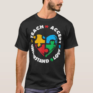 Camiseta Reconhecimento Autista Mês Aceitação do Professor
