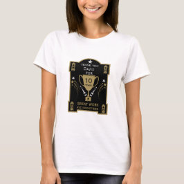 Camiseta Reconhecimento de Serviço de Emprego Longo