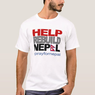 Camiseta Reconstrução Nepal da ajuda