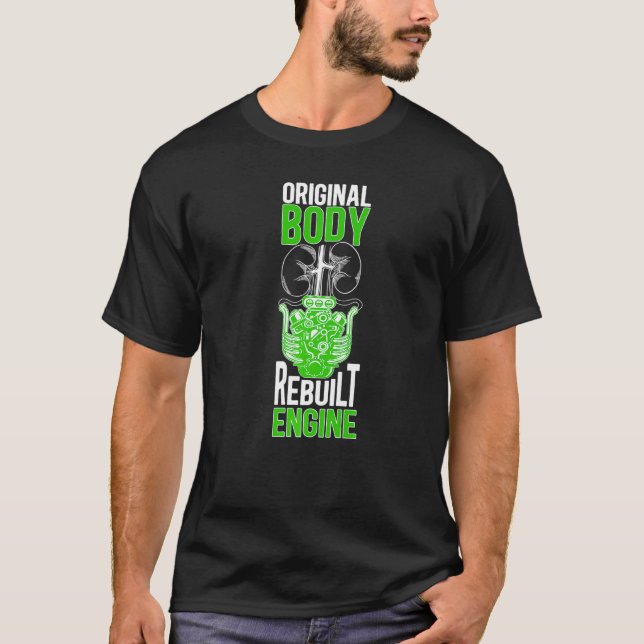 Camiseta Reconstruiu Novo Sobrevivente Renal Renal Renal Re (Frente)