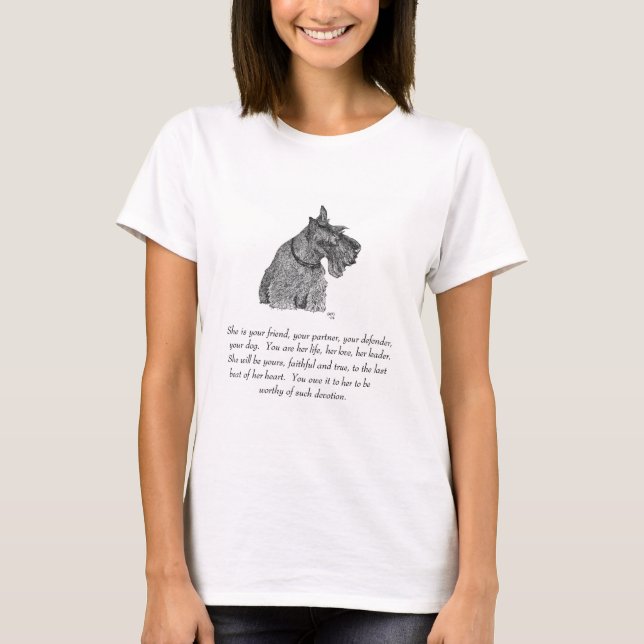 Camiseta Recordações de Scottish Terrier - FÊMEA (Frente)