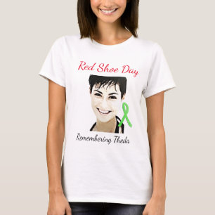 Camiseta Recordando o dia vermelho dos calçados da