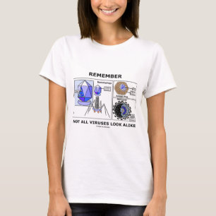 Camiseta Recorde não todos os vírus idênticos (a virolog