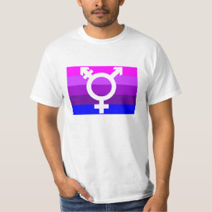 Camiseta Recorte da Bandeira Trans 2