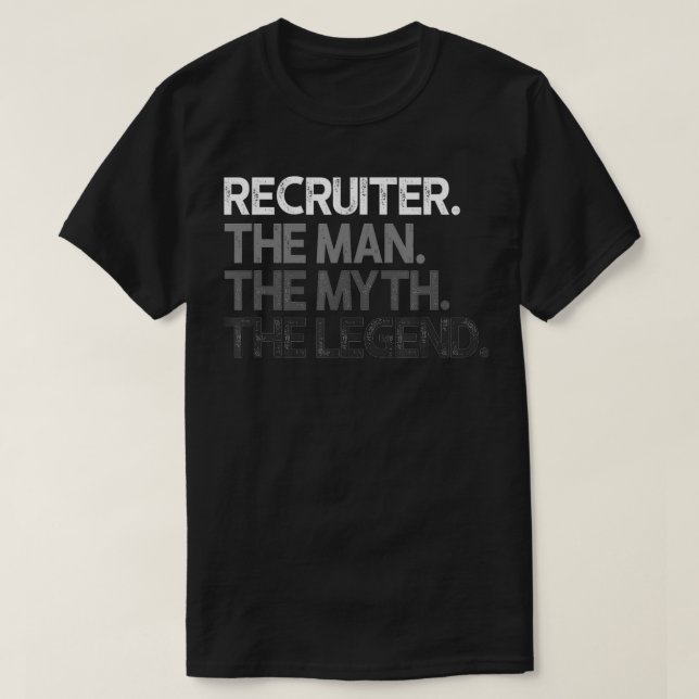 Camiseta Recrutador De Meninas Presente Homem Mito A Lenda (Frente do Design)