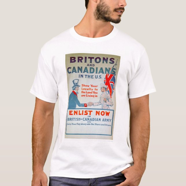 Camiseta Recrute agora Britânicos e canadenses (US02108) (Frente)