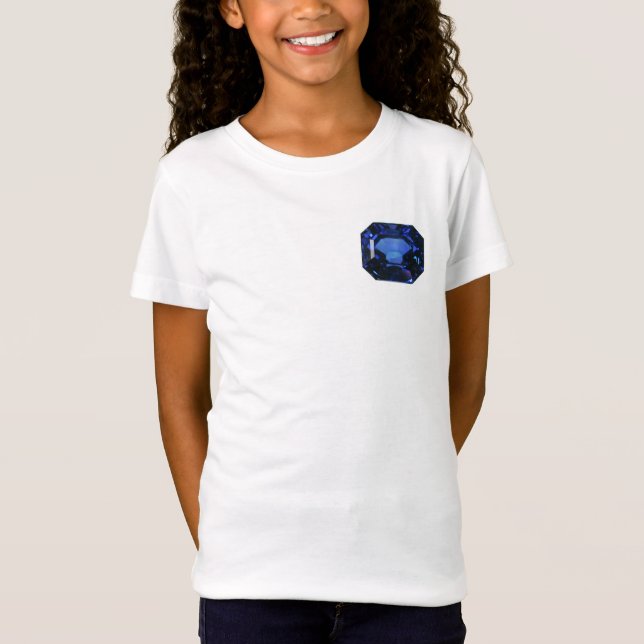 Camiseta Rectangular Sapphire Blue Pattern (Frente)