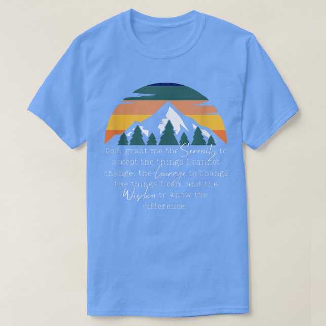 Camiseta Recuperação Cristã Oração Deus Me Conceda Serenita (Frente do Design)