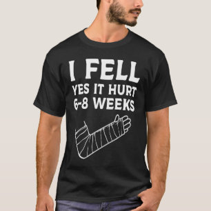 Camiseta Recuperação de Crianças Braço Quebrado Eu Caí Sim
