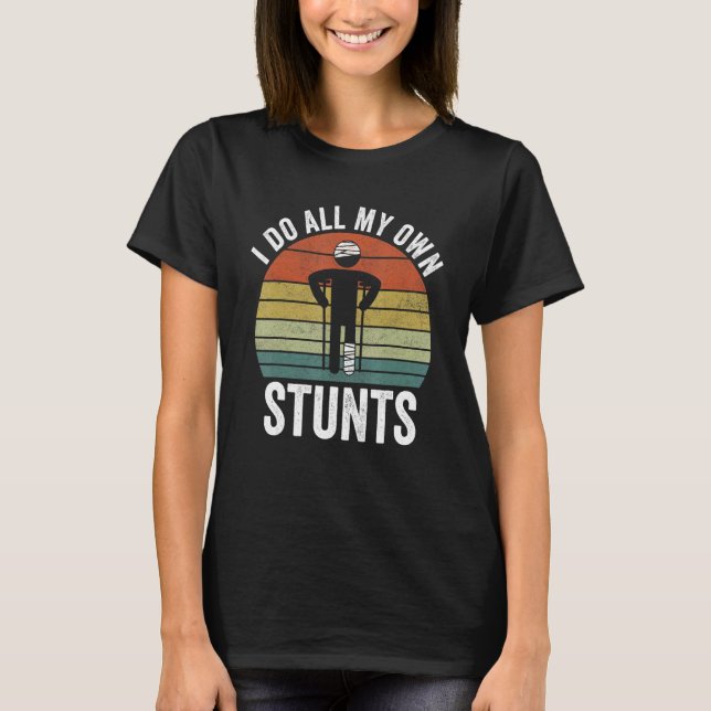 Camiseta Recuperação de Perna Quebrada Para Meninos Eu Faço (Frente)