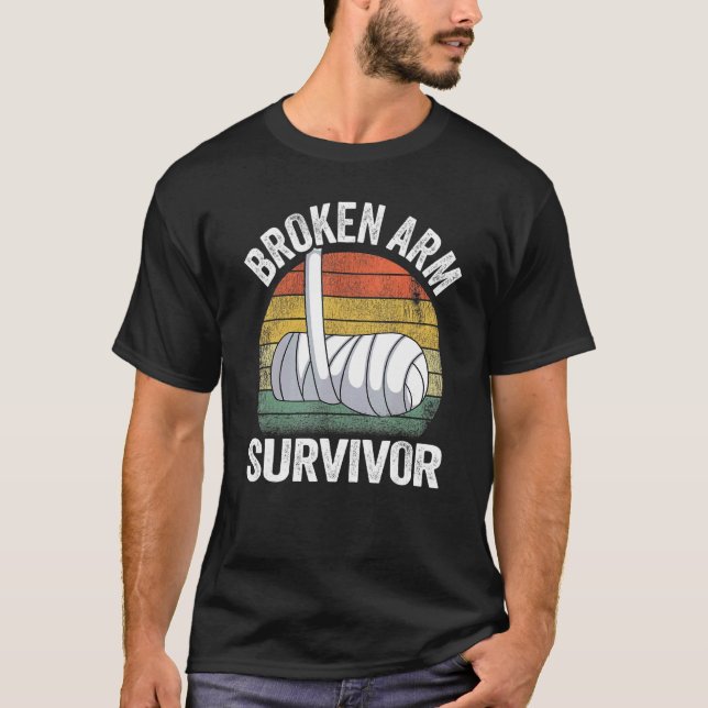 Camiseta Recuperação de Sobrevivência de Braço Quebrado Mão (Frente)