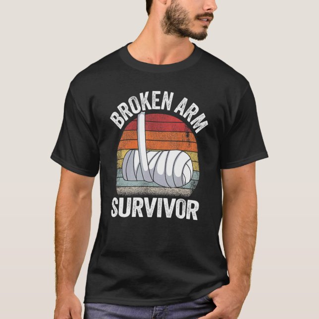 Camiseta Recuperação de Sobrevivência de Braço Quebrado Mão (Frente)