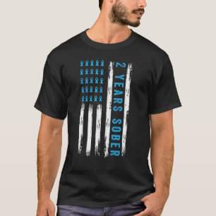 Camiseta Recuperação De Vício De Álcool Drogado 2 Anos Sobe