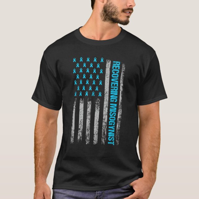 Camiseta Recuperando o guerreiro misógino americano Flag T  (Frente)
