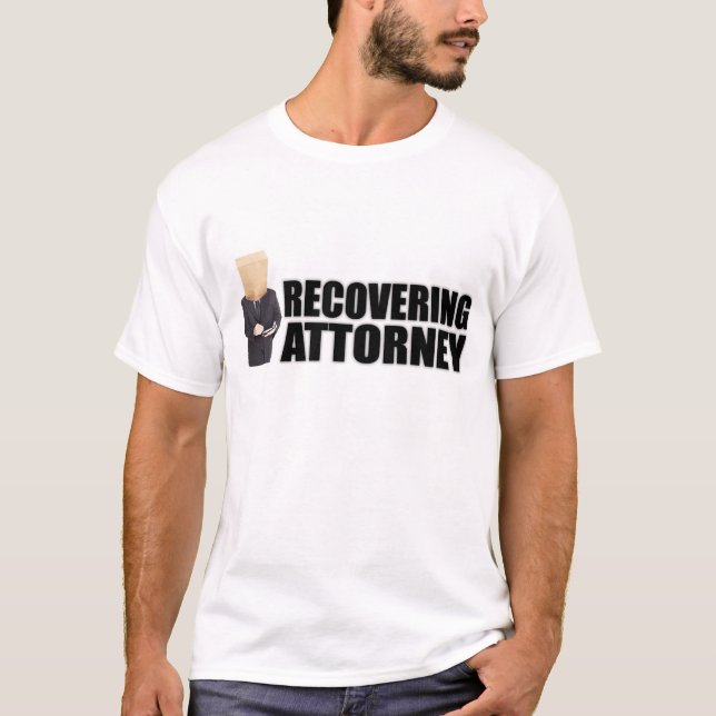 Camiseta "Recuperando roupa do advogado" para homens (Frente)