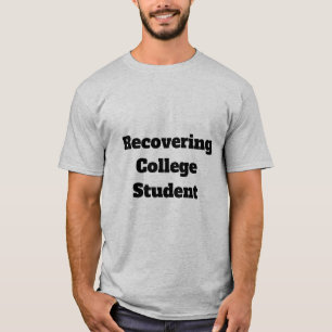 Camiseta Recuperando T-shirt de citação de estudantes uni
