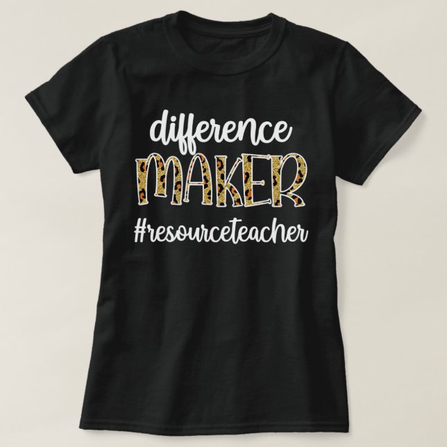 Camiseta Recurso de Professora de Diferença (Frente do Design)