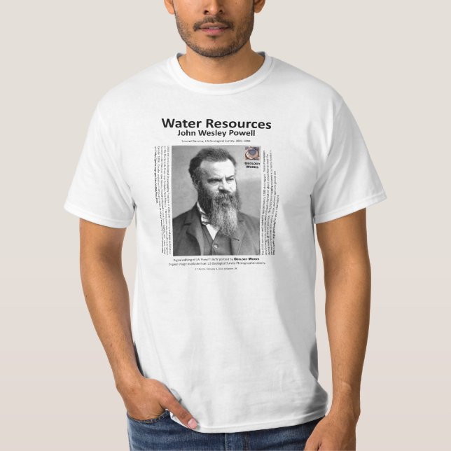Camiseta Recursos hídricos II - John Wesley Powell (Frente)
