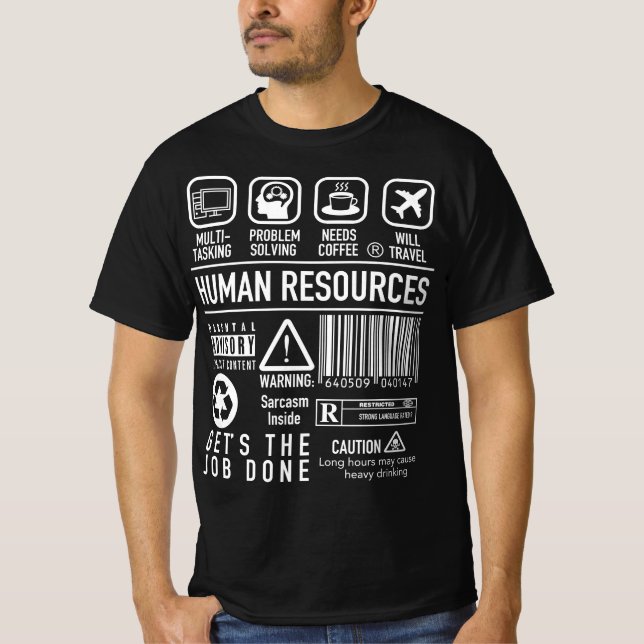 Camiseta Recursos Humanos - Símbolos de Definição de Gerent (Frente)