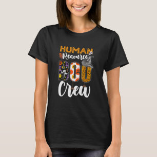 Camiseta Recursos Humanos Tripulação de Boo Halloween Corre