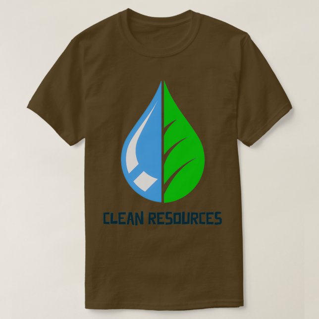 Camiseta Recursos limpos para o futuro (Frente do Design)