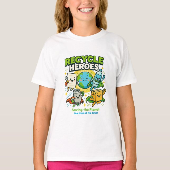 Camiseta Recycle Heroes – America Recycles Day Shirt (Frente)
