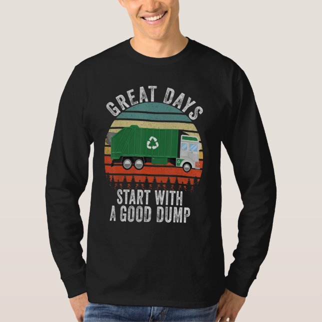 Camiseta Recycling Garbage Truck Trash Collector  Recycling (Frente)